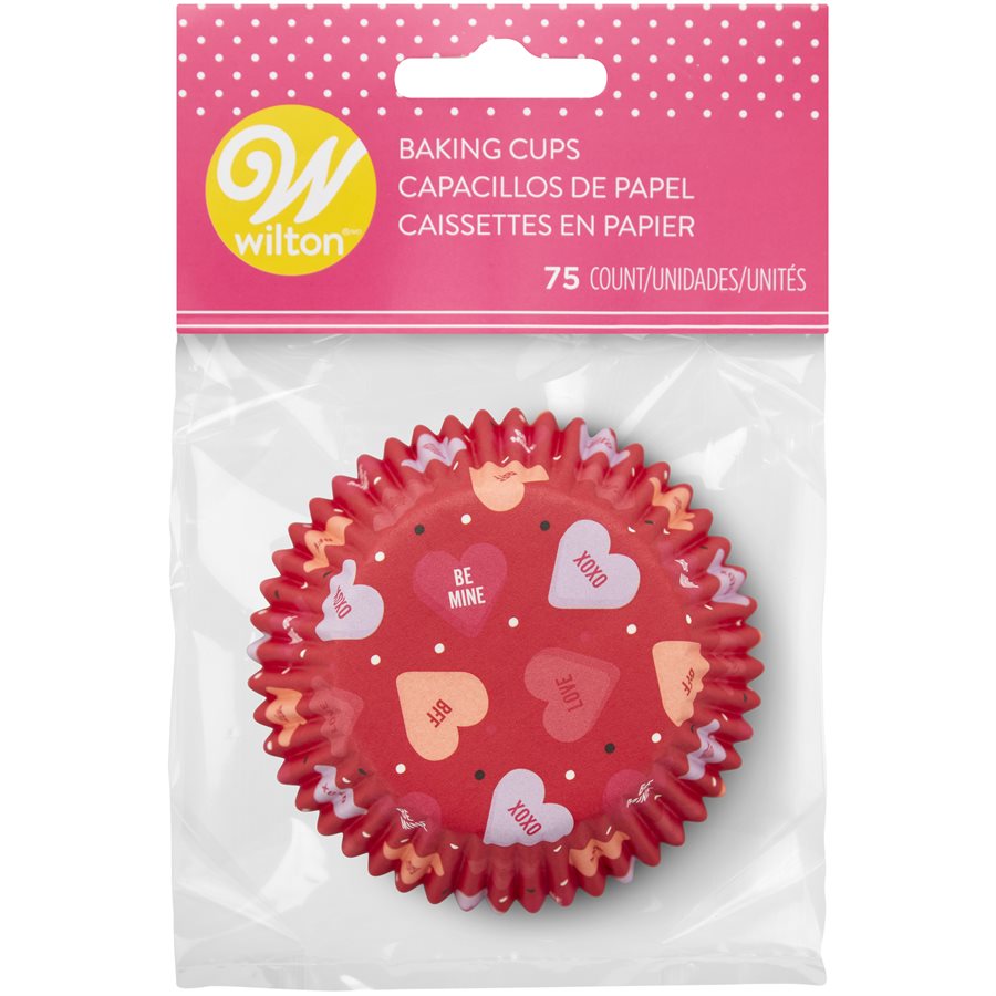 Way To Celebrate Valentine's Day Hot Pink 24ct Heart Silicone Pan