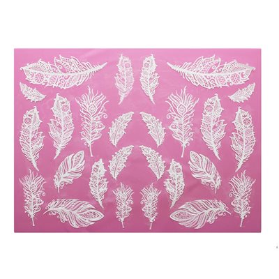 boycot diefstal Roest Feathers 3D Large Cake Lace Mat By Claire Bowman