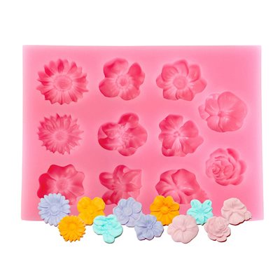 Fancy Flowers Bloom Cluster Silicone Mold