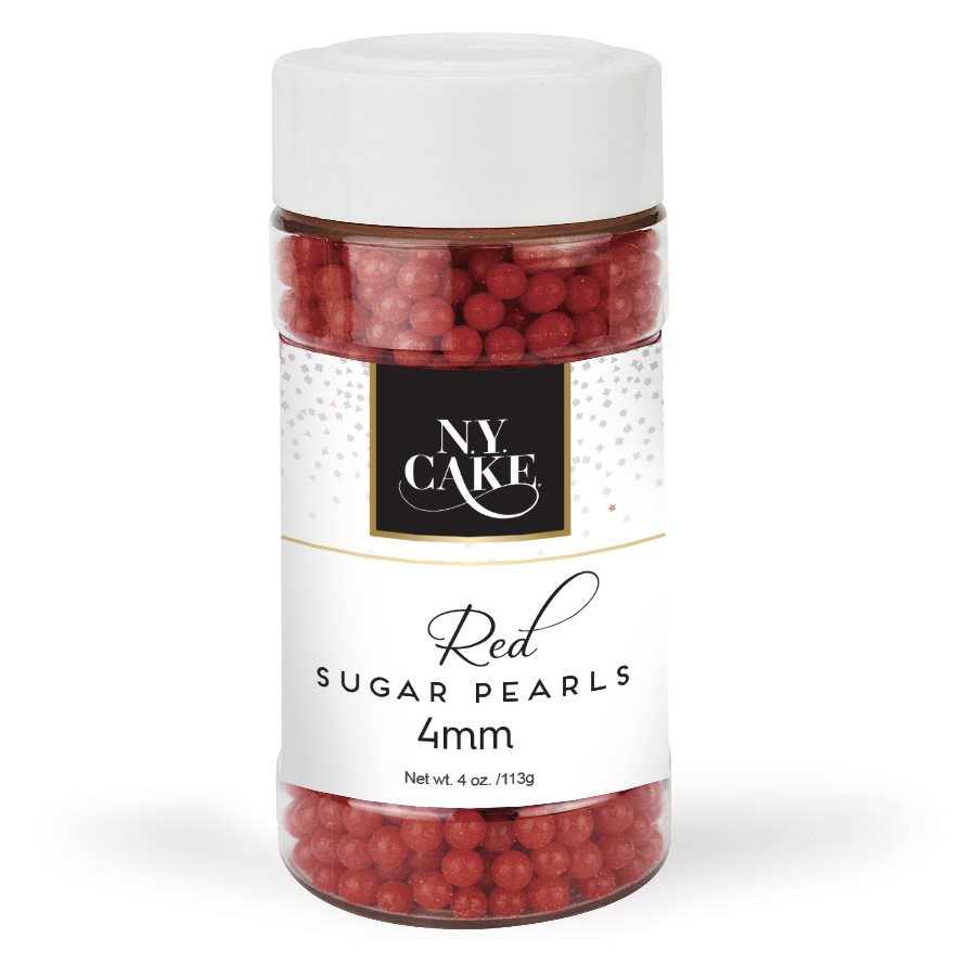 Pearly Red Sugar Pearls 1 LB – Layer Cake Shop