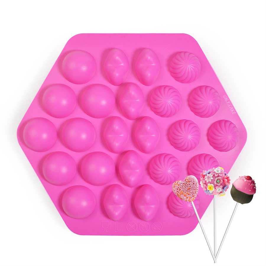 Silicone Blue cake pop mould 