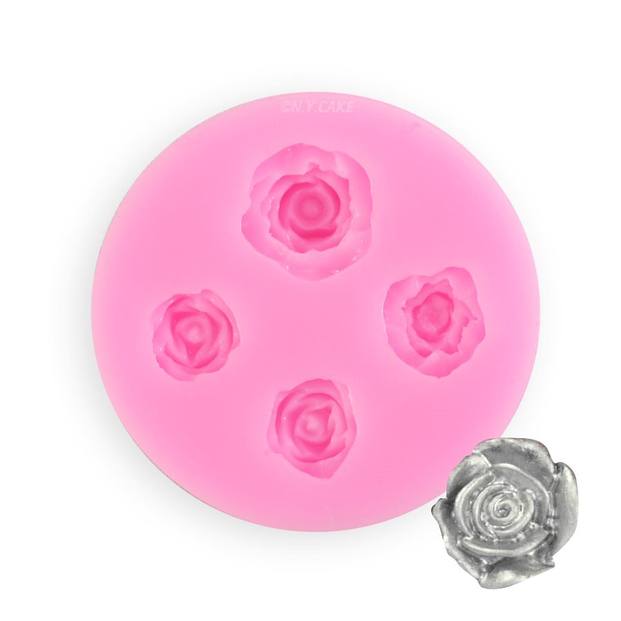 NY Cake Assorted Roses Silicone Mold 1