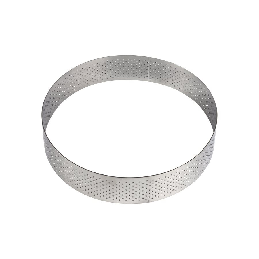 Round Perforated Stainless Steel Tart Ring 4 1 / 3